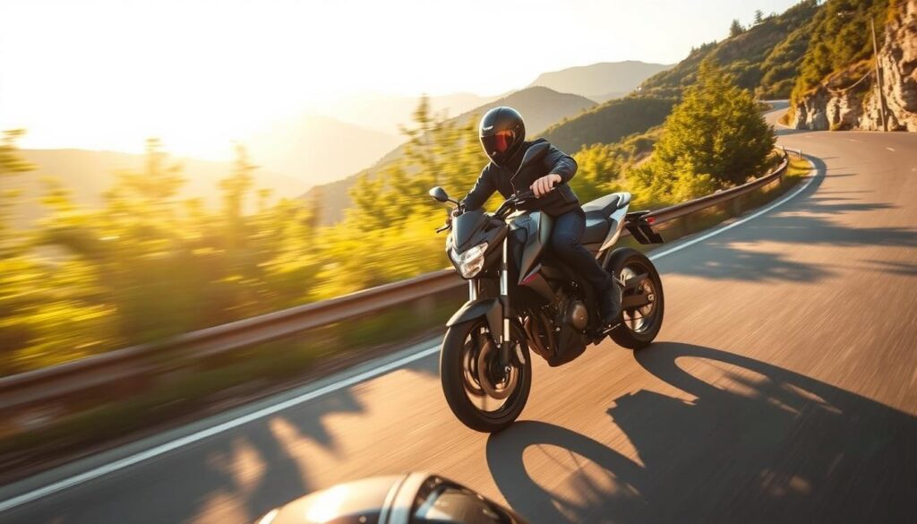 testovací jízda motocyklu