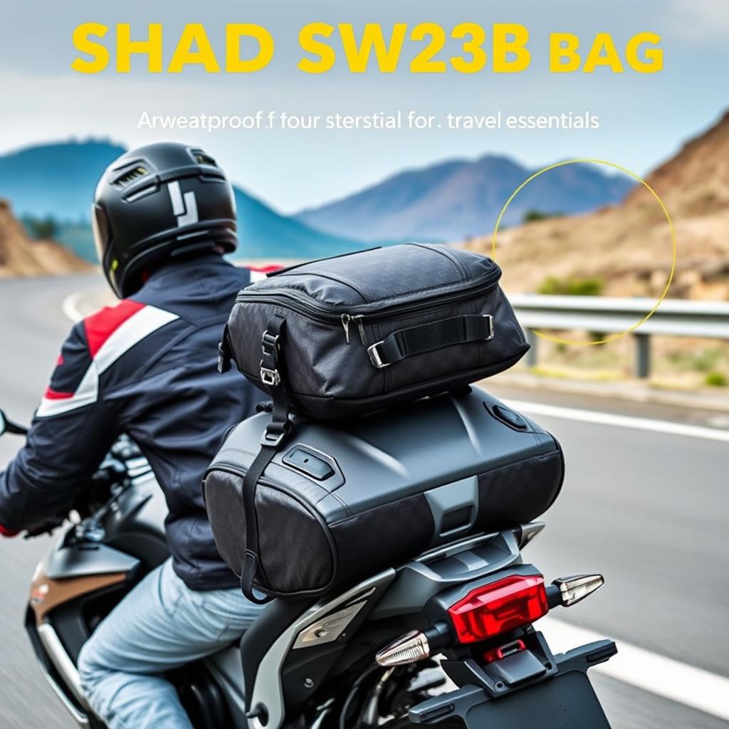 Cestovní motorkář s vodotěsným tankvak SHAD SW23B - nejlepší moto tankvak na dlouhé cesty