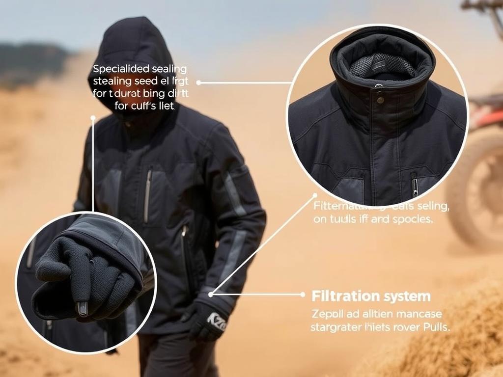 Moto bunda Ozone Pulse s vylepšenou ochranou proti prachu pro práci s kombajnem