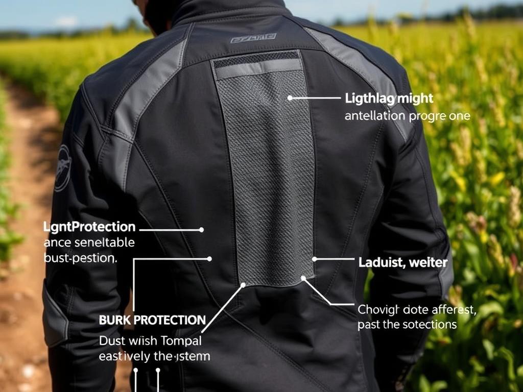 Moto bunda Ozone Tour III s ventilačními panely vhodná pro letní práci s kombajnem