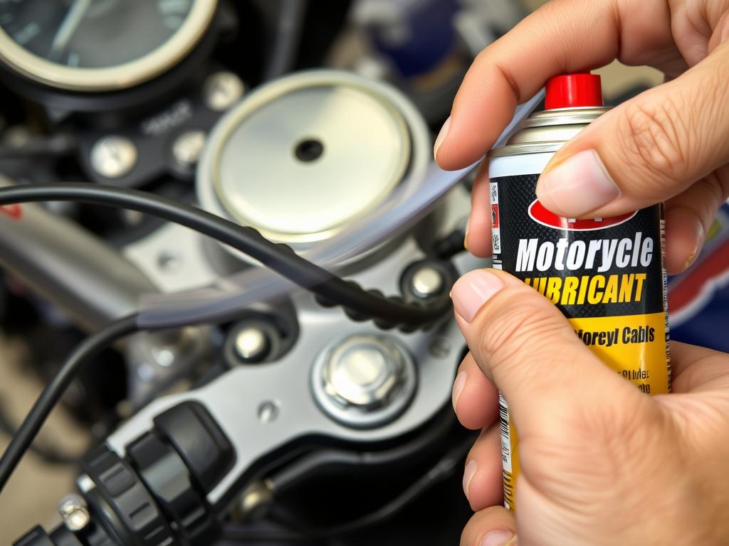 Multifunkční mazivo s aplikací na lanko motorky