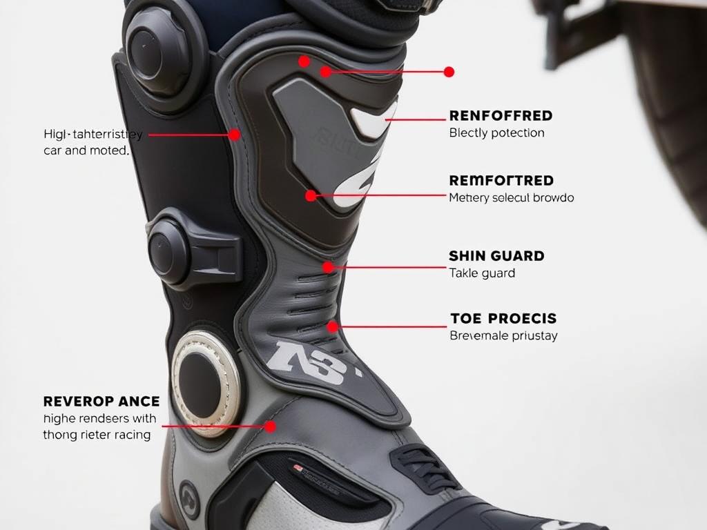 Ochranné prvky kvalitních moto bot pro dálkové závody