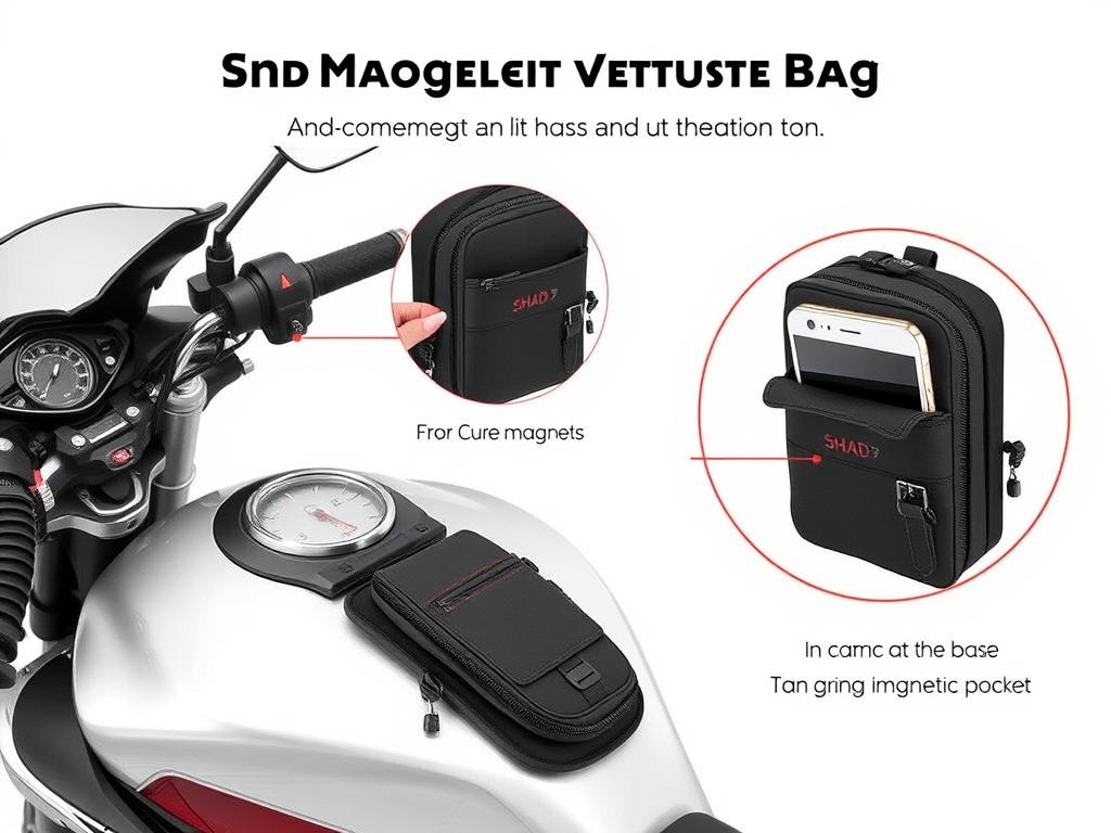 SHAD SL12M magnetický tankvak - nejlepší moto tankvak s magnetickým uchycením