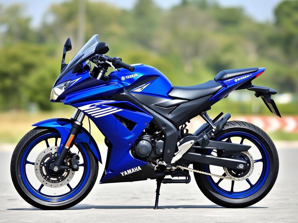 Yamaha YZF-R125 - sportovní nejspolehlivější motorka 125 ccm v modré barvě Yamaha YZF-R125 - sportovní nejspolehlivější motorka 125 ccm v modré barvě