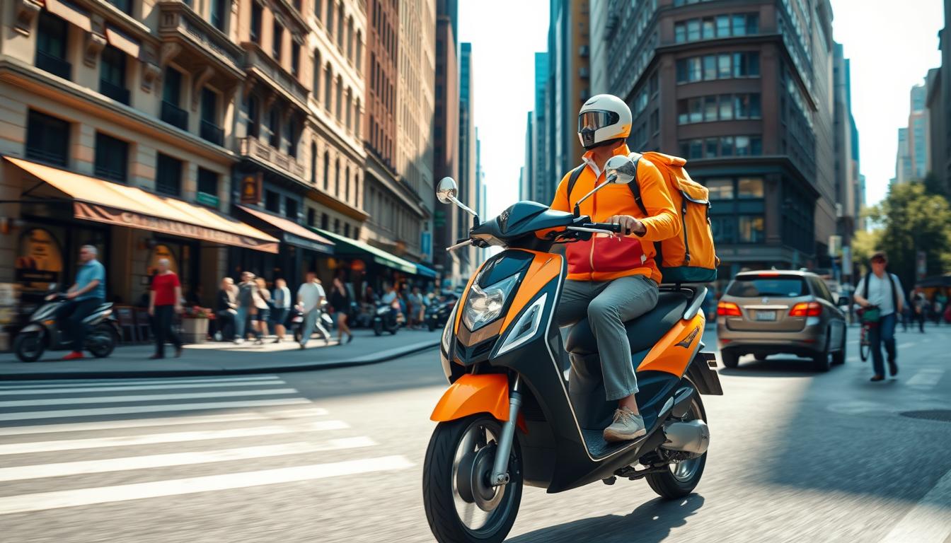 kurýr na skútru zážitek