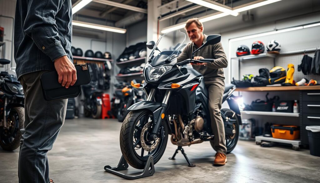 technické kontroly motocyklu