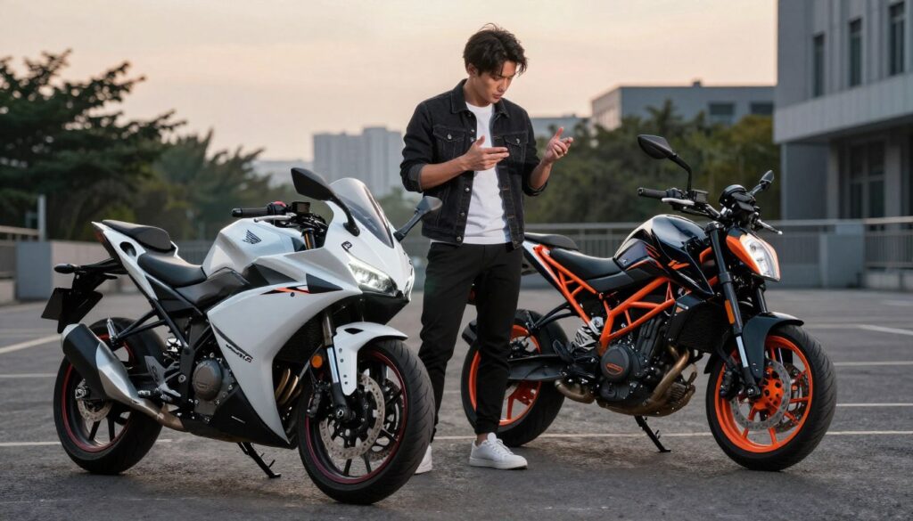 porovnání konkurenčních motocyklů