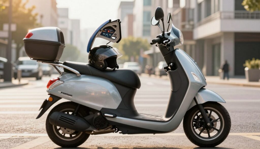 praktické detaily a úložný prostor skútru