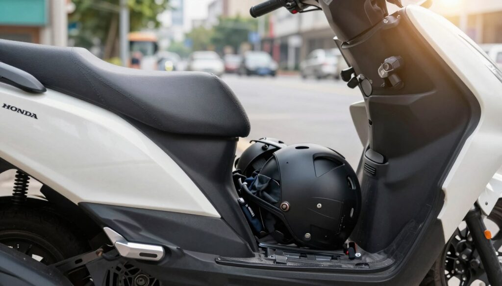 úložný prostor pod sedlem skútru