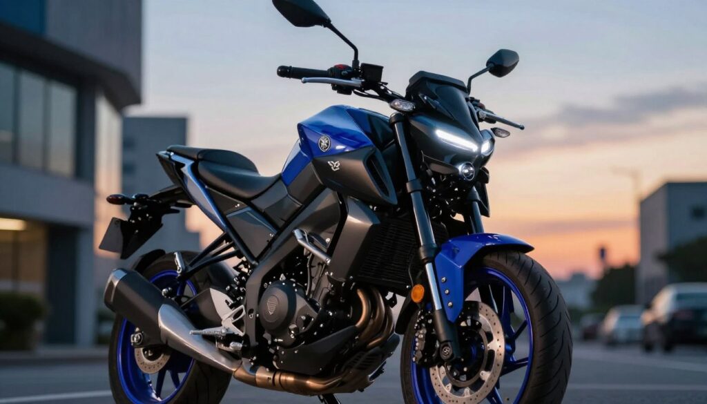 dvojitá obrysová světla moderní motocykl