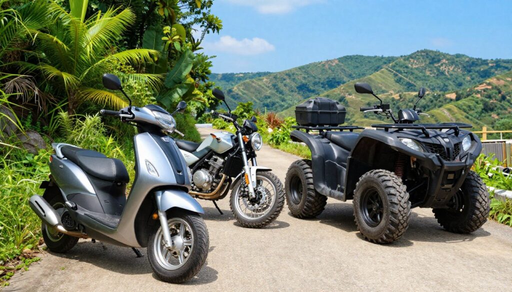 Typy vozidel: Skútry, motorky a čtyřkolky